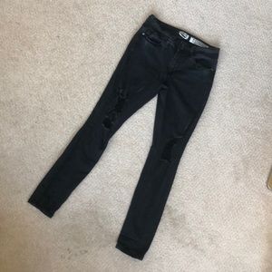 Distressed Black Indigo Rein Jeans